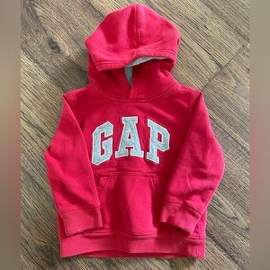 BABY GAP red hooded sweatshirt 3T